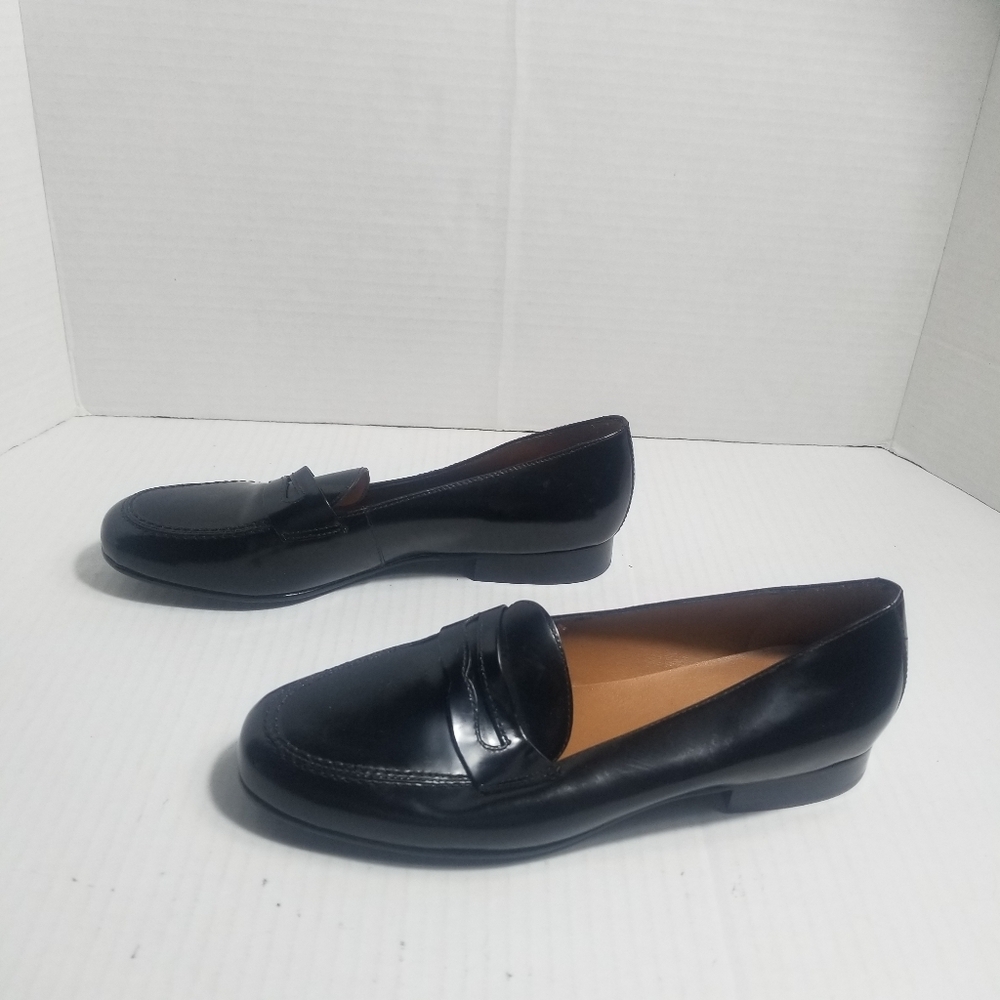LAUREN RALPH LAUREN WOMEN'S BLACK LEATHER LOAFERS SIZE 6B - Picture 6 of 12